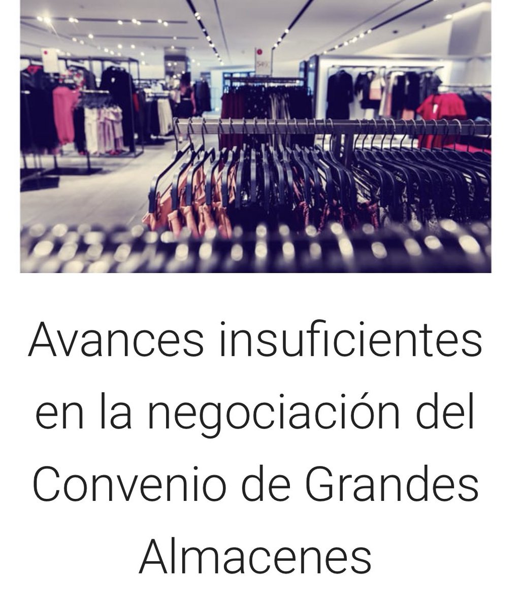 CCOOCarrefour's tweet photo. Avances insuficientes en la negociación del Convenio de Grandes Almacenes 

➡️ La patronal de Grandes Almacenes presentó una propuesta de #Convenio claramente insuficiente https://t.co/PbTnxnW3Tm https://t.co/SiRnZnllT1