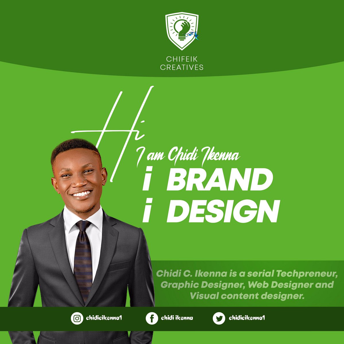 ChidiCIkenna1's tweet photo. Need a Graphics Designer for a one time Job or a permanent Graphic Designer for your organization?

My specialty includes :-
- Logo design
- Banner &amp; Posters
- Website
- Visual/Brand Identity
- Business card, letter headed etc. https://t.co/qR4alHKzxb
