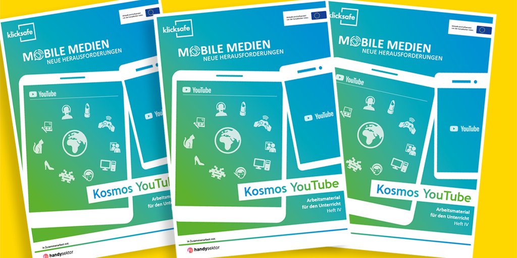 Bei den 43. Stuttgarter Tagen der #Medienpädagogik dreht sich alles um Influencer. klicksafe stellt in diesem Rahmen das Unterrichtsmaterial "Kosmos YouTube" zum Thema #Influencer auf #YouTube vor. Weitere Informationen: klicksafe.de/service/aktuel…