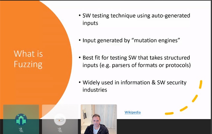 QATestBilbao's tweet photo. Dor Levy continue with "Fuzzing 101". Follow his talk and enjoy it!
#qatestsafsec #conference #Online #Software #softwaretetsing #safety #Security #securitytesting #CyberSecurity #data #fuzzing https://t.co/26Wl3Ohpcb
