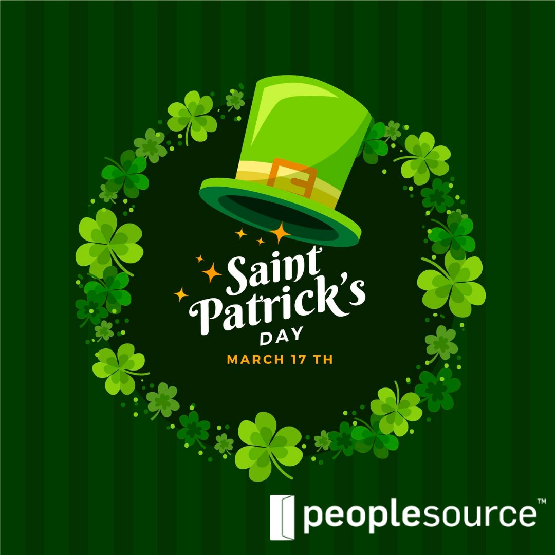 itspeoplesource's tweet photo. Happy St. Patrick’s Day!
From Peoplesource Family to yours.
#StPatricksDay https://t.co/Qx89axou9w