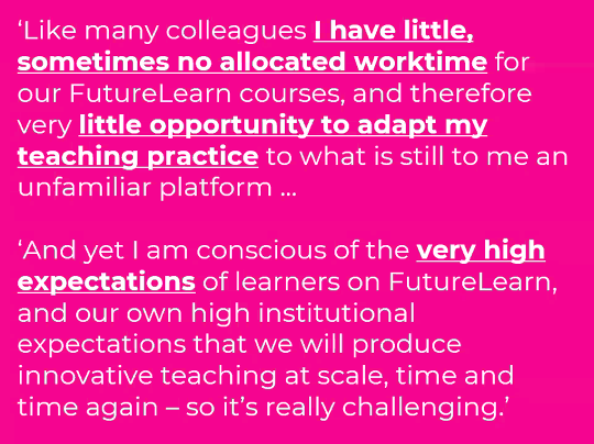 AdrianaGWilde's tweet photo. Matthew Moran @OpenTEL_OU has just highlighted that we often think more about supporting learners than educators. #OUFlan https://t.co/AXrkSMPBLw