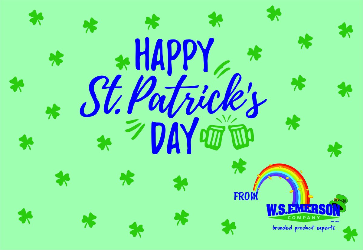 Shamrockin' and rolling, getting orders out the door. From all of us here at WS Emerson, Happy St. Patrick's Day! 🍀