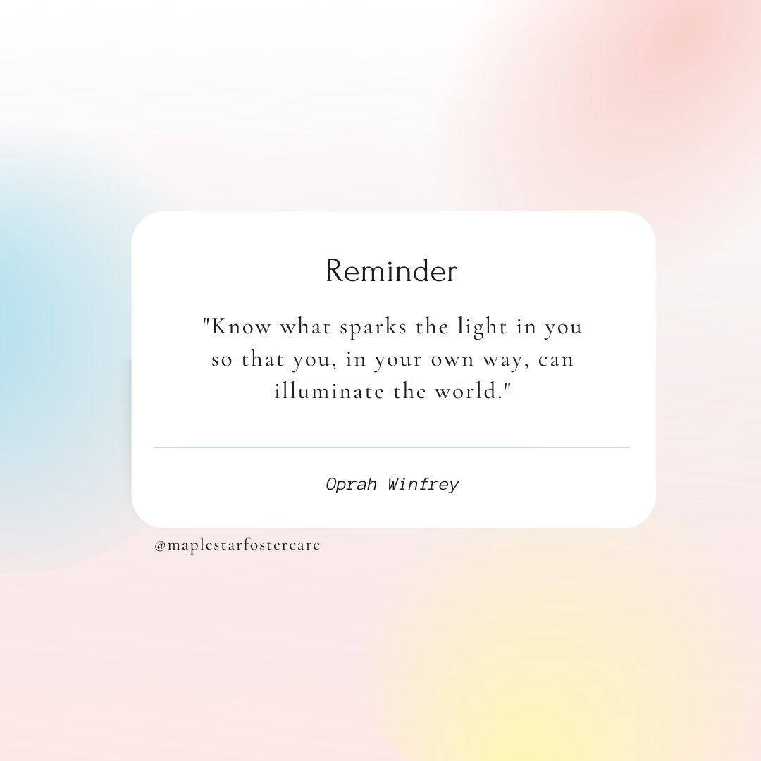 MapleStarCare's tweet photo. “Know what sparks the light in you so that you, in your own way, can illuminate the world.” ✨
Oprah Winfrey
#WomensHistoryMonth #fostercare #WomenSupportingWomen https://t.co/JYKC3yGfSB