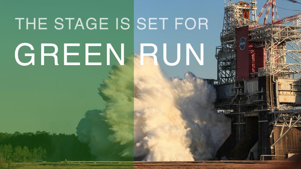 NASA's tweet photo. Celebrate #StPatricksDay with a Green Run hot fire test 🔥

Tomorrow’s test of the @NASA_SLS core stage will simulate the launch of the @NASAArtemis I mission. The test window begins at 3pm ET. Check here for updates &amp; use #AskNASA to submit questions: https://t.co/00WvAHig0g https://t.co/4Plybb4PYG