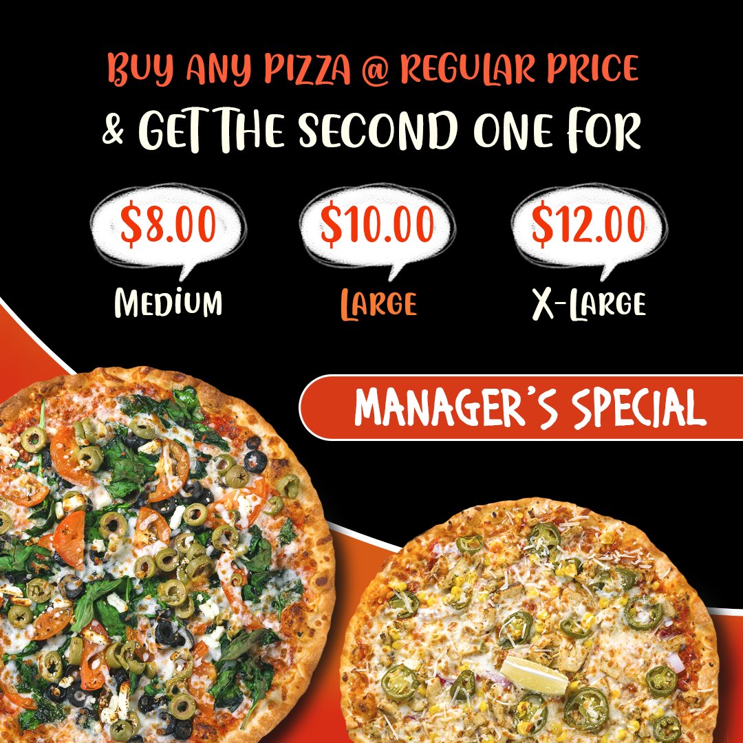 Managers Special- For your #HumpDayWednesday - Manager's Special!
.
Dine-in or Order  Online -  paliosaledo.com

#PaliosPizzaCafe #WeBelieveInReal #Italian #food #ManagersSpecial #kids #family #friends