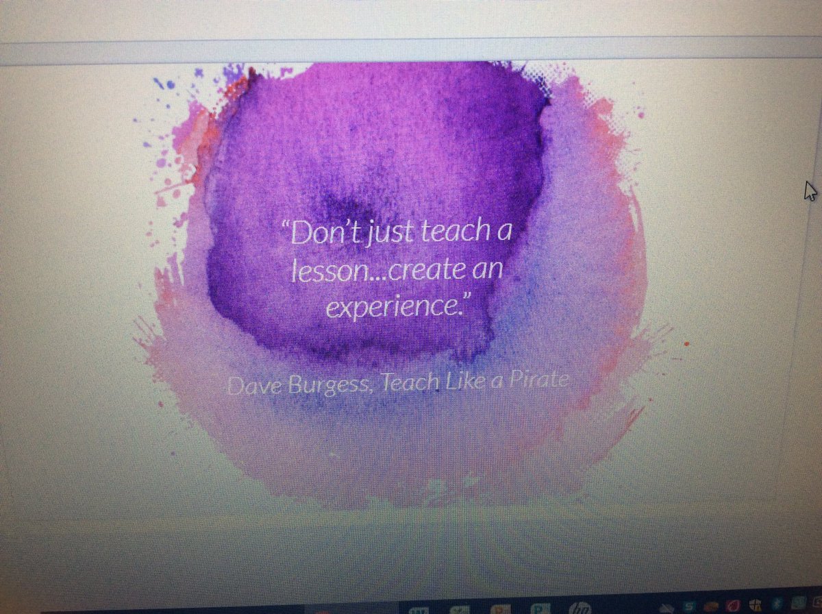 mrsfitchthird's tweet photo. “Don’t just teach a lesson...create an experience.” Favorite quote of the day so far! #DOEdTech @NYSCATE #NaplesCSD https://t.co/3h5ww03Rci