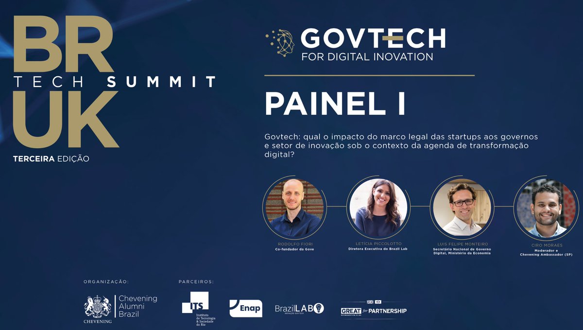 Na próxima quarta participo da 3º ed. do Brazil-UK Tech Summit. Esse ano o tema central será “Govtech for Digital Innovation: O papel do setor de inovação para tornar a gestão pública mais transparente, ágil e próxima ao cidadão”.

Acesse a programação: brazil-uk-techsummit.com