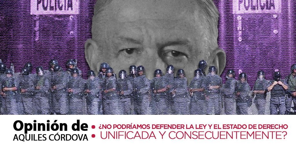 AquilesCordova's tweet photo. Buenos días. Te invito a leer mi #Opinión semanal: ¿No podríamos defender la ley y el estado de derecho unificada y consecuentemente? "Juntémonos todas las víctimas de la 4ªT (...) hagamos de los miles de arroyos aislados un solo y poderoso torrente" https://t.co/QEDKfuR9zd https://t.co/1iWmS0qd4X