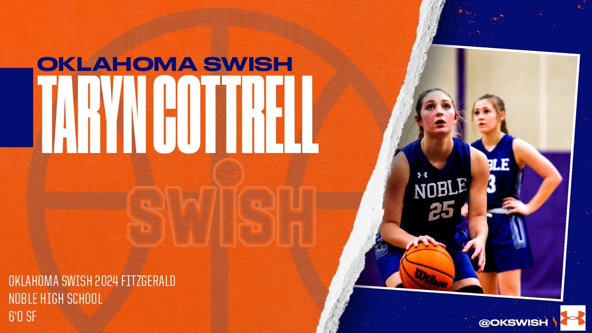 OKSwish's tweet photo. Oklahoma Swish 2024, Taryn Cottrell 6’0 three-sport athlete!
Very athletic with a huge upside! 🏀🔥👀 https://t.co/yc8x4f9eTB