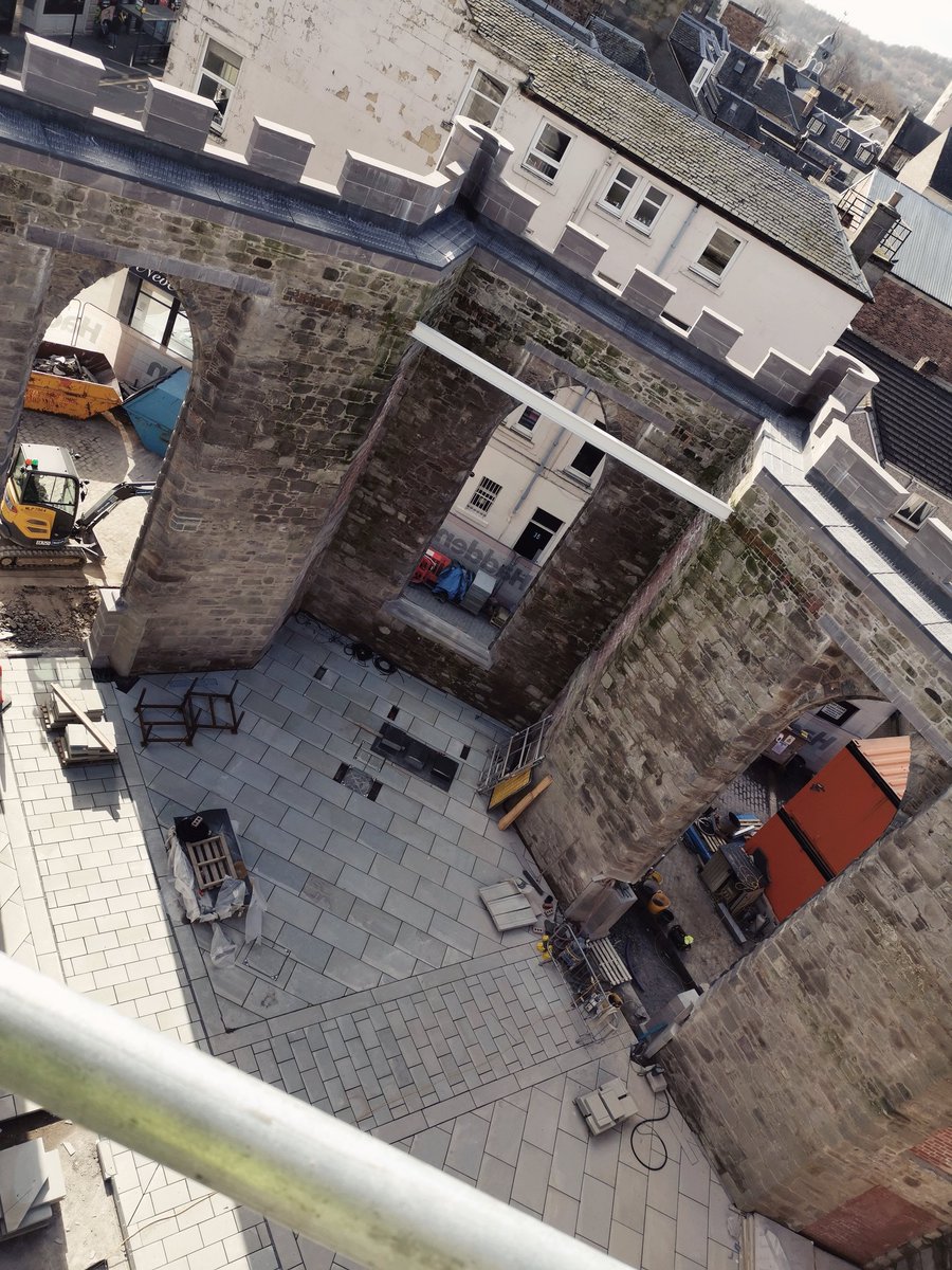 PKCPlaceDev's tweet image. With more scaffolding due to come down in the coming weeks these will be our last photos from 'on high' as we move to complete works at St. Paul's by late Spring, creating a new open public space at the top of the High Street.
@hadden_group @HaddenConstruct @PerthandKinross