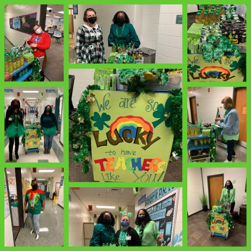 SCESTEAMAcademy's tweet photo. Happy St. Patrick’s Day! We love our staff! #SharkPRIDE. #WorldClassStaff https://t.co/bgyEeBkwxy