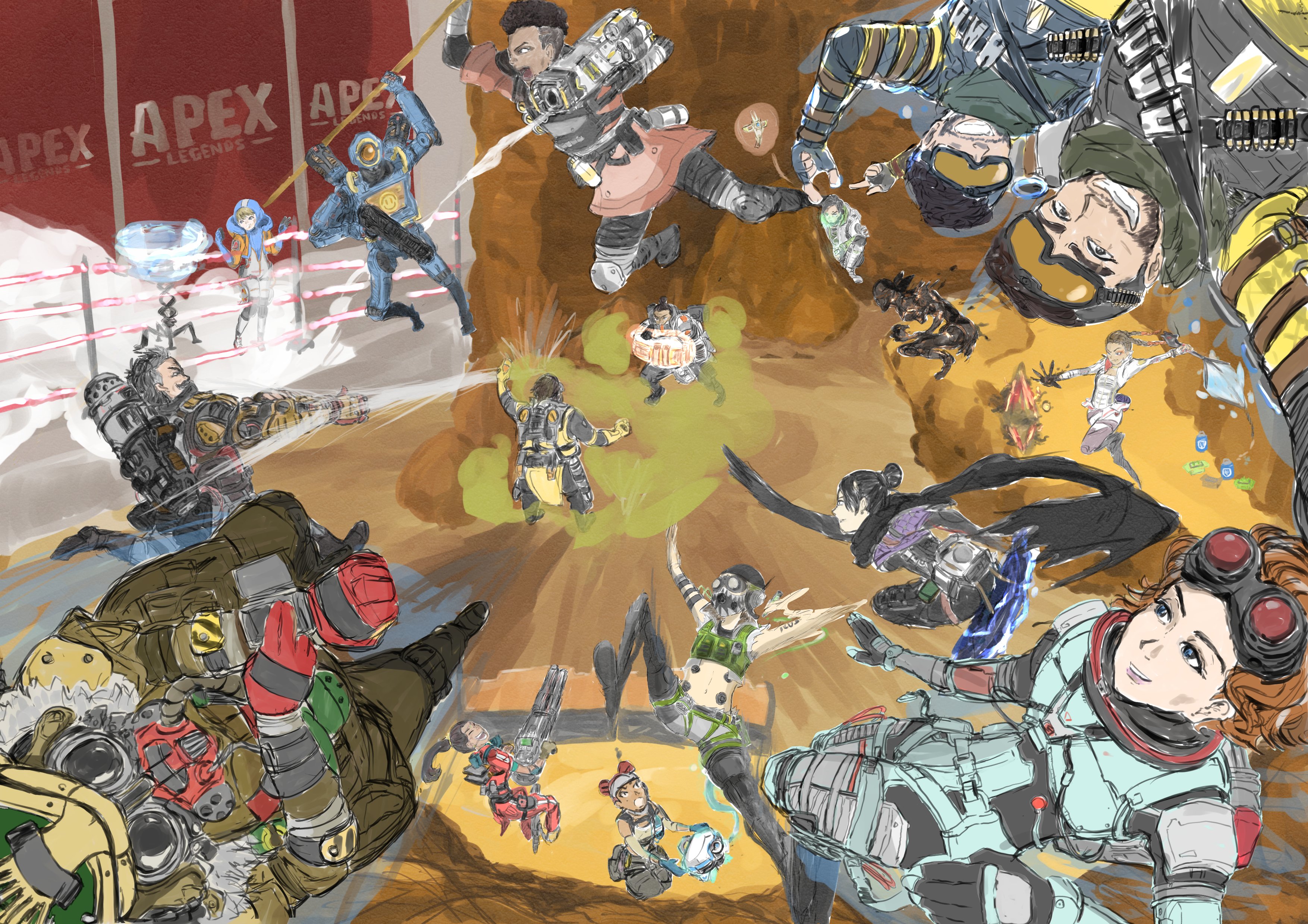 Uzivatel すごゆた Na Twitteru チームで助け合って戦い抜くことは 私にとって達成感の連続 すてきなゲームをありがとう 素敵なアートワークをまとめた公式のイラスト集が欲しいです いつか出してください レジェンドと共に Apexlegends T Co