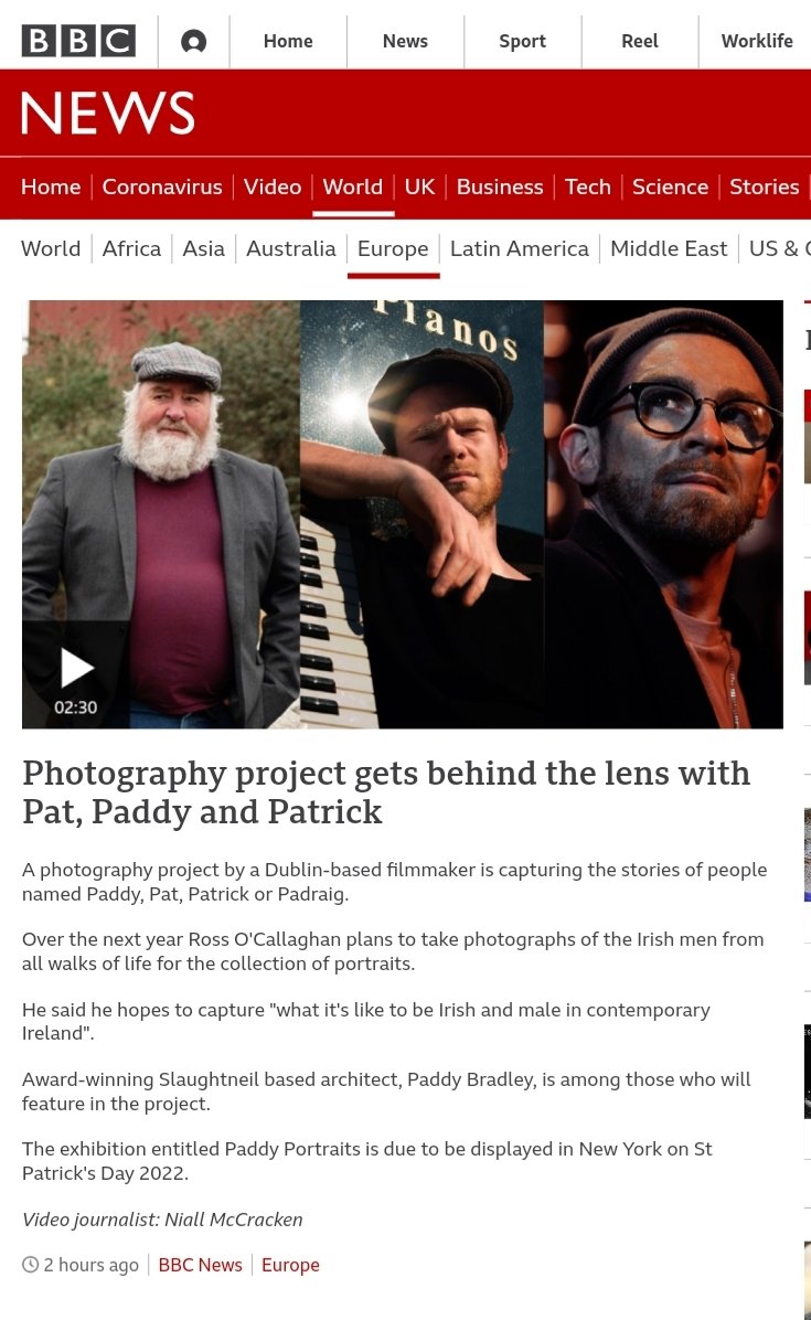 Paddy Irishman Project (@paddy_project) on Twitter photo We’re thrilled our #PaddyIrishmanProject has gone international! We’re searching for men named #Paddy #Patrick #Pat #Padraig for a fine arts photography project that challenges the Paddy Irishman stereotype!
<a href="/Failte_Ireland/">Fáilte Ireland</a> <a href="/TourismIreland/">Tourism Ireland</a>
#PaddysDay #StPatricksDay #GlobalGreen We’re thrilled our #PaddyIrishmanProject has gone international! We’re searching for men named #Paddy #Patrick #Pat #Padraig for a fine arts photography project that challenges the Paddy Irishman stereotype!
<a href="/Failte_Ireland/">Fáilte Ireland</a> <a href="/TourismIreland/">Tourism Ireland</a>
#PaddysDay #StPatricksDay #GlobalGreen
