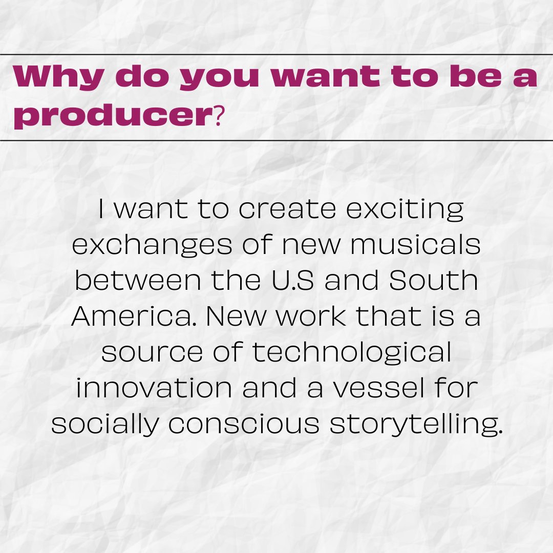 TPOC_BWAY's tweet photo. Check out why @marinamontesanti wants to create an exchange of new musicals between the US and South America in today's #SpotlightSeries π #tpoc #producing101 #broadway #theatremakers #bipoc https://t.co/CQyYQgjK28