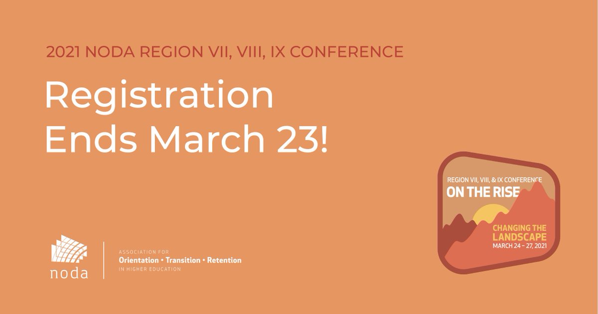 Registration for the <a href="/NODAR7/">NODA Region VII</a>, <a href="/NODARegionVIII/">NODA Region VIII</a>, &amp; <a href="/NODARegionIX/">NODA Region IX</a> Conference closes next week! Make sure to register your spot to not miss out on the educational and professional opportunities ahead. Visit noda.events for more information and to register!