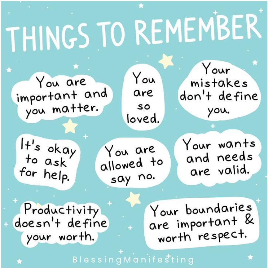 Just a couple of things to keep in mind during these difficult times. Happy #WellnessWednesday, Panthers!