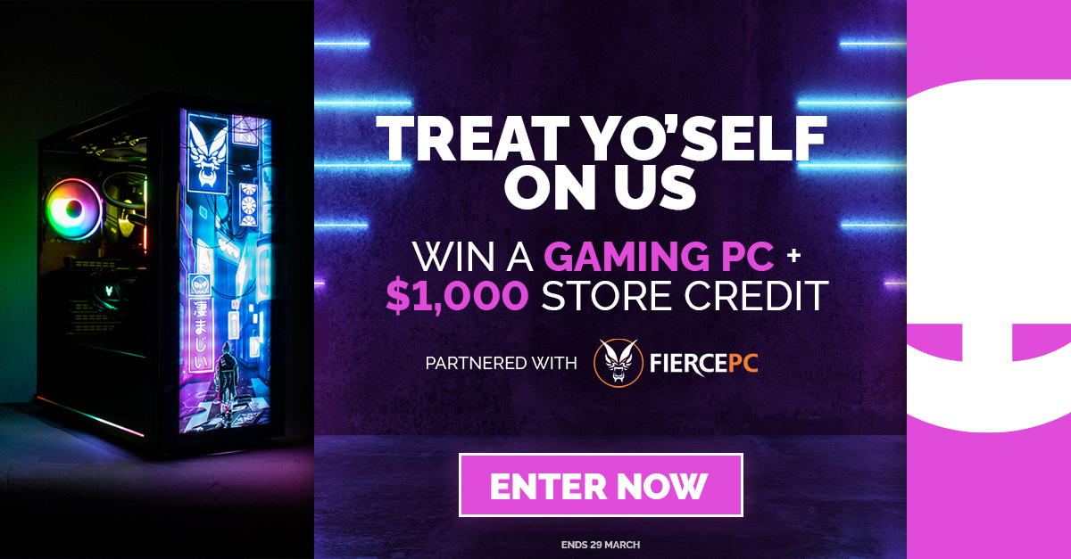 We've partnered with our friends at <a href="/FiercePC/">Fierce PC</a> to bring you our biggest giveaway: Treat Yo'Self On Us! Enter now to win a mighty gaming PC &amp; more than $1000 worth of GMG store credit: fal.cn/3e4tH 
Ends March 29. Available globally.