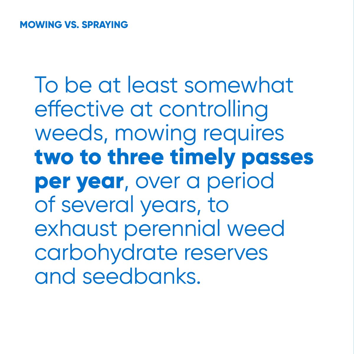 CortevaPastures's tweet photo. Are you looking to control weeds and grow grass? Keep the mower in the garage this spring and fire up your sprayer! Read how mechanical control can cost you much more down the road.