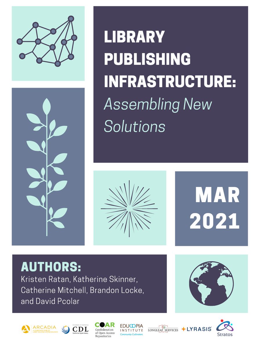 A New Report From the Next Generation Library Publishing (NGLP) Project: "#Library #Publishing Infrastructure: Assembling New Solutions" ow.ly/8YGc50E1ilT #libraries #publishing <a href="/Educopia/">Educopia</a> <a href="/StrategiesOS/">Stratos</a>