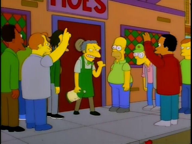 Simpsons_tweets's tweet photo. "It's the busiest drinking day of the year. Where are the designated drivers? Beat it! I got no room for cheapskates." #HappyStPatricksDay https://t.co/CWsoxldA7K