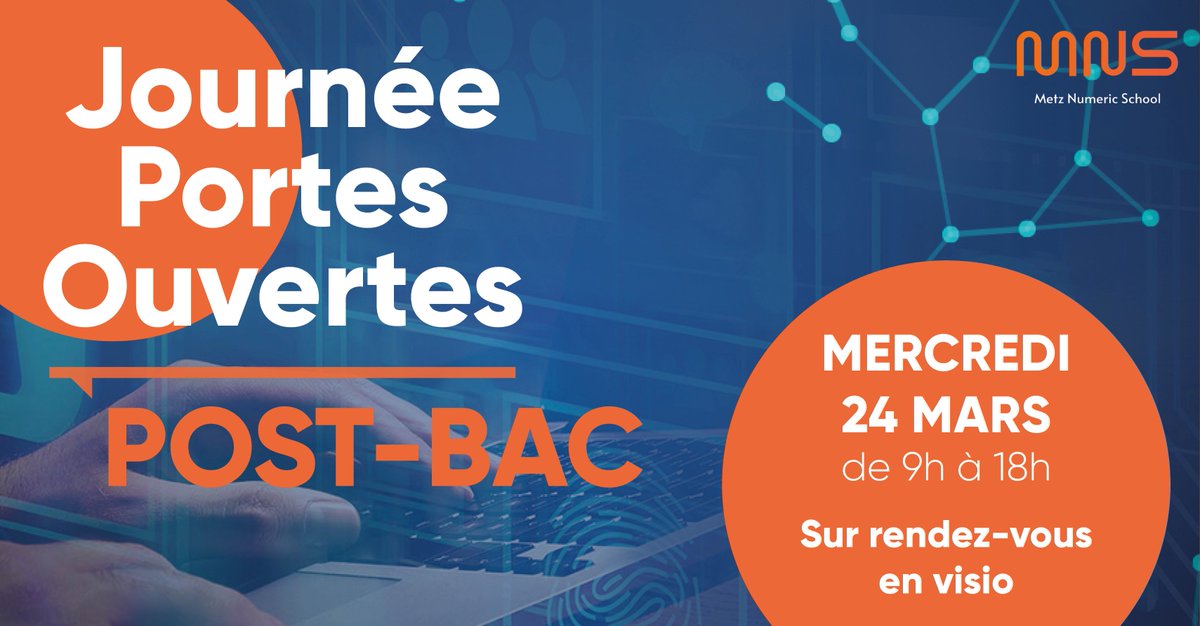 MetzNumSchool's tweet photo. [Portes Ouvertes Post-Bac 24/03] Rejoignez-nous en visio de 9h à 18h 💻 Découvrez le parcours en 3 ans Bachelor Informatique Smart Developer et les atouts de notre école 👉 https://t.co/T7GrpJ1Ypo https://t.co/ZhKX6d0g2o