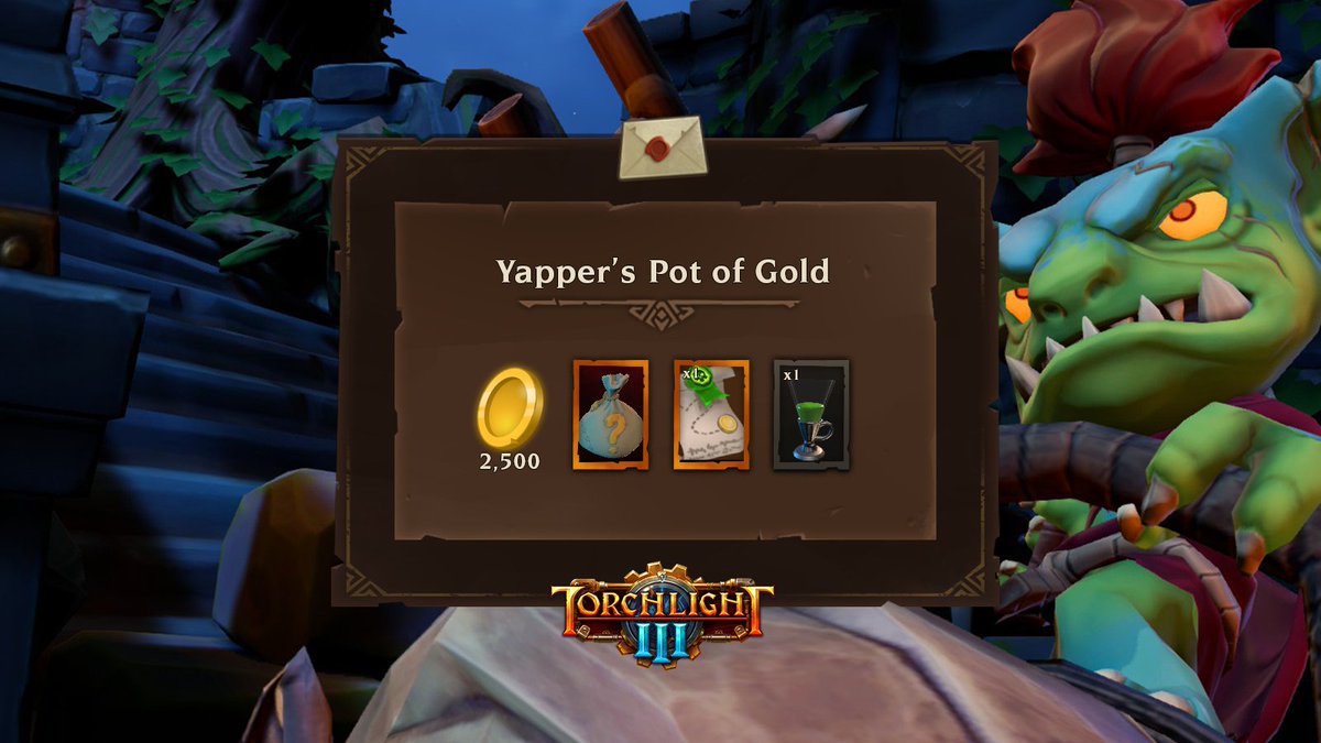 Torchlight_DE's tweet photo. Es wäre kein echter #StPatricksDay, wenn wir nicht Yappers Goldtopf geklaut hätten! 🍀

Nur für kurze Zeit findet ihr ihn in eurem Mehrspieler-Postfach! https://t.co/6aUdd8pnTo