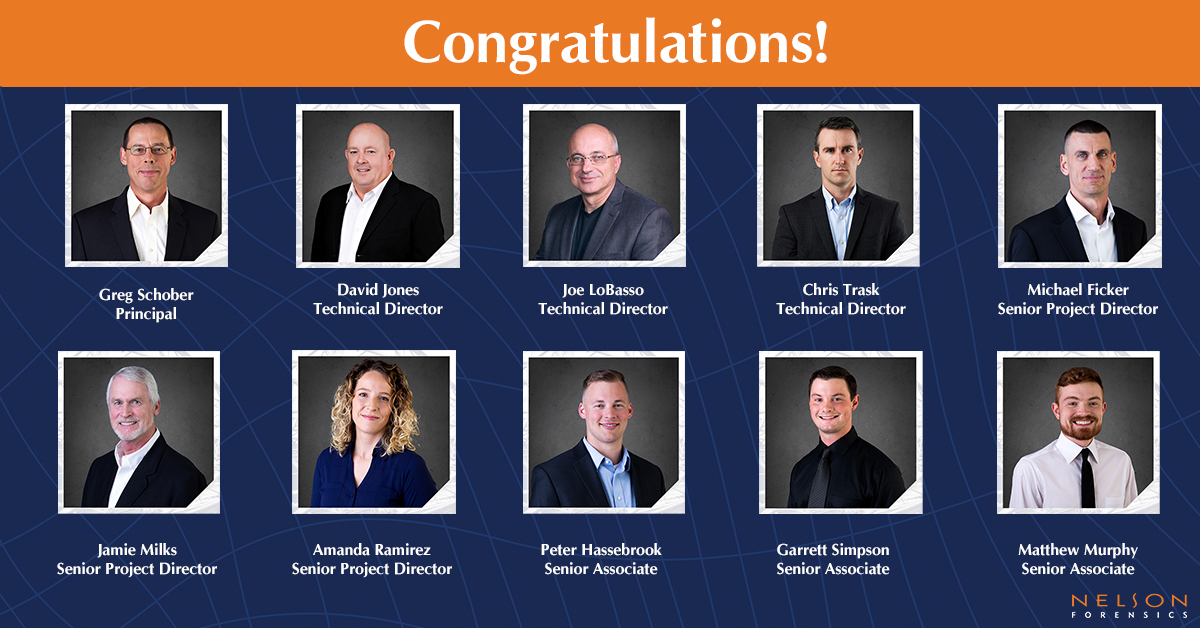 Congratulations to all of the following Nelson team members on their recent promotions!