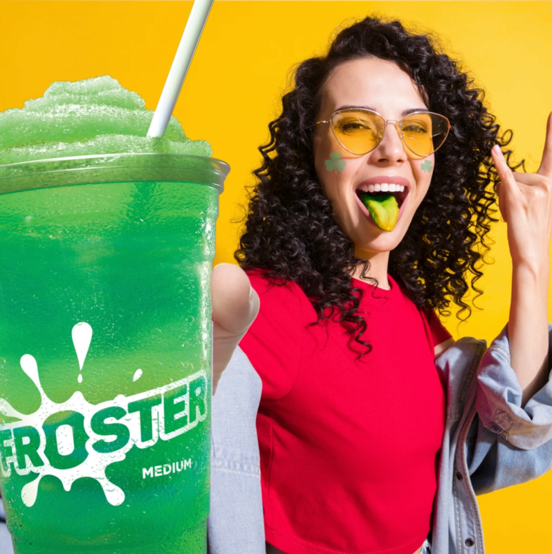 CircleKStores's tweet photo. Happy St. Patrick's Day! Don’t forget to wear green today, and drink it too 😉. Can you find a green Froster at a Circle K near you? Tag us in your best photos! 🍀 https://t.co/8yqiwr5tl6