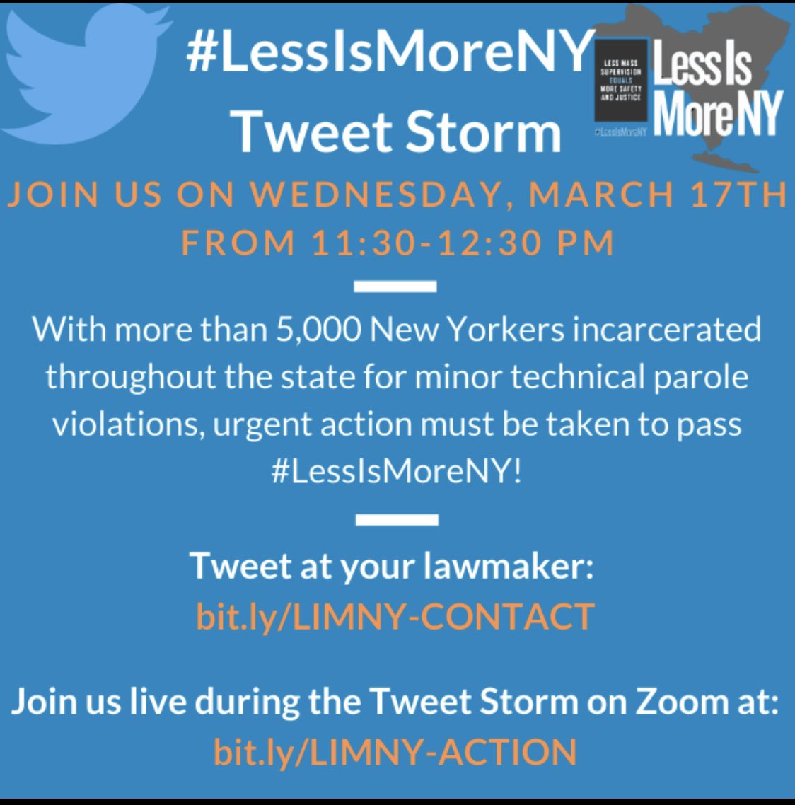 How does NY have $600M to put humans in cages for minor technical parole violations like missing curfew, but we can’t fund #excludedworkers & we cut healthcare during a pandemic? We need to pass #LessIsMoreNY NOW. See y’all at 11:30