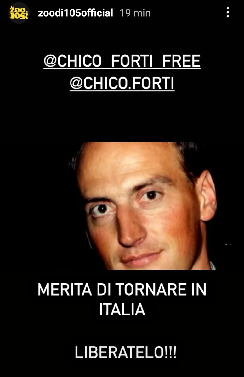 Chico Forti Free (@chicoforti_free) on Twitter photo 👉Lo Zoo di 105  : "CHICO FORTI MERITA DI TORNARE IN ITALIA!" LIBERATELO!!!
#chicofortifree 
#chicoforti 👉Lo Zoo di 105  : "CHICO FORTI MERITA DI TORNARE IN ITALIA!" LIBERATELO!!!
#chicofortifree 
#chicoforti