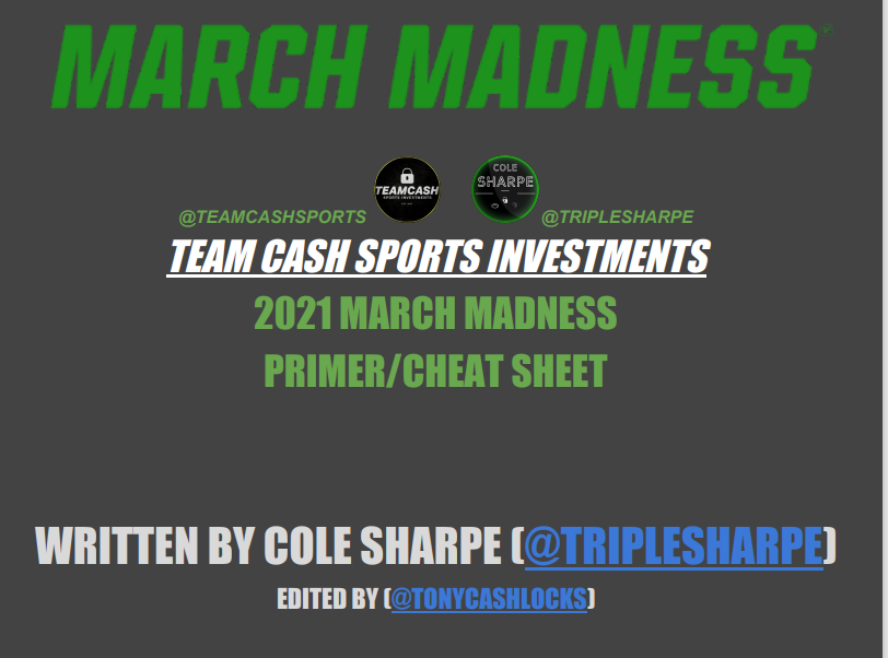 TripleSharpe's tweet photo. TOURNAMENT PRIMER!

(146-110 +48.65u 2021)

35+ Hours of work &amp; insights in one 8-page PDF!

📍RT or Like, then Donate $10 to this Special Needs classroom near my hometown https://t.co/oyWtO7nDDH

📍DM me or @tonycashlocks your receipt

📍Get DL link &amp; win some 🍞 this March! https://t.co/oe8WFKIaJN