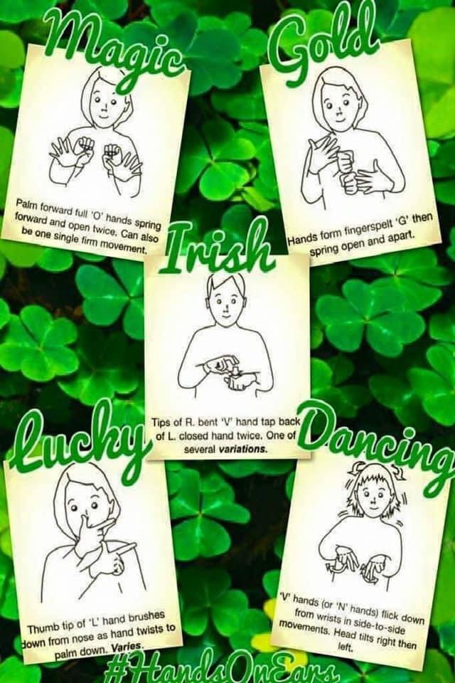 BSLsigning's tweet photo. Happy St. Patrick’s Day! #SignLanguageWeek @SignatureDeaf https://t.co/EwT0eD1kd0