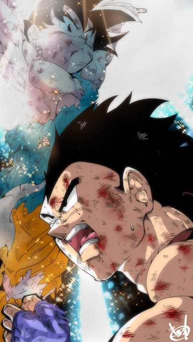 サイヤの日イラスト①
『DBGT/孫悟空&ベジータ』
『頼むぜカカロット…俺に、この俺に力をくれ!カカロットーーー!!』
#サイヤの日 
#サイヤの日2021 