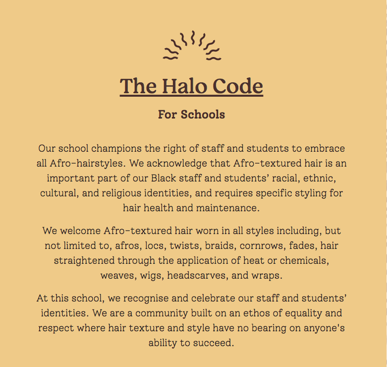 BAMEedBristol's tweet photo. #BAMEedShowcase example no. 2 today from @BristolBrunel &amp; @Cabotfederation leading the way in Bristol by committing to the Halo Code: 
https://t.co/tuMUhGI6QF

Brilliant work! 

@thehalocltv @BAMEedNetwork #antiracist #bameed #adoptthecode #halohair #antidiscrimination #inclusion https://t.co/UuTuyuZX7v