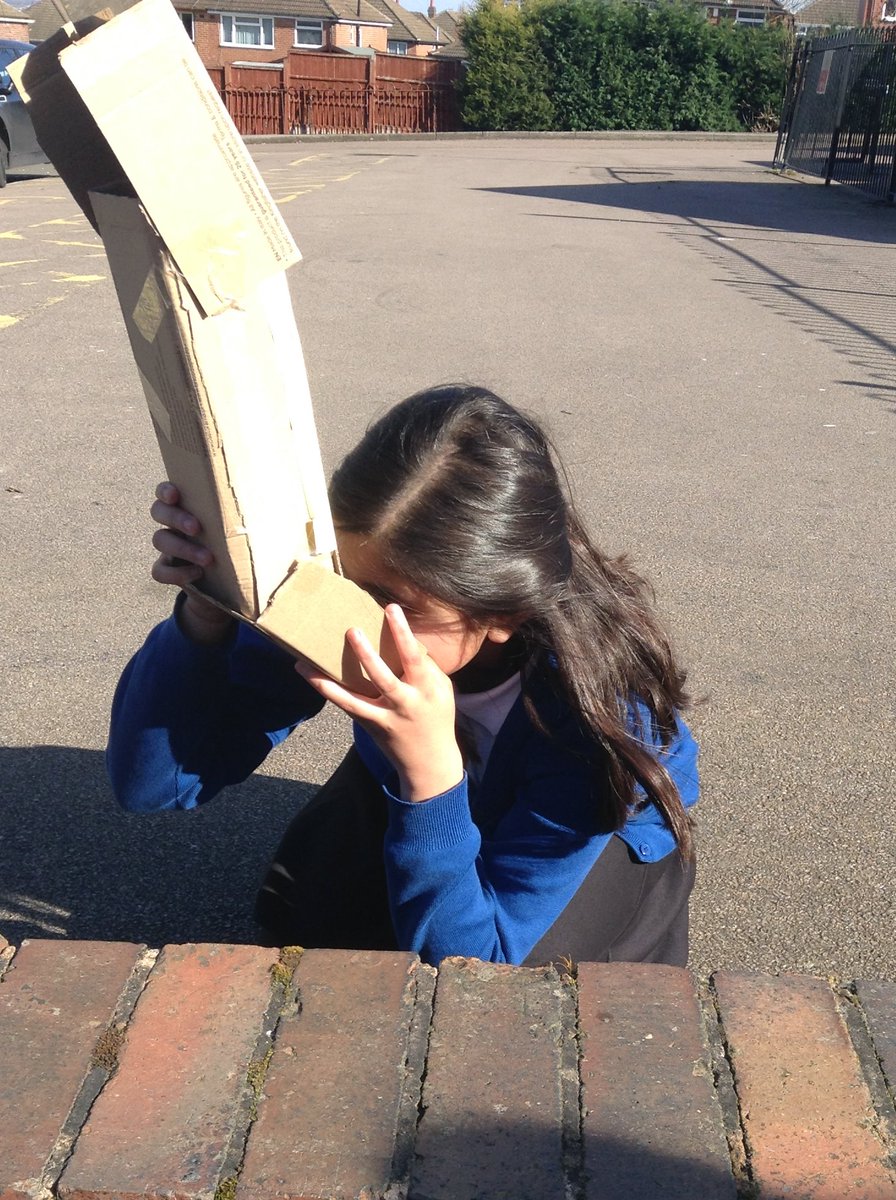PrimaryArh's tweet photo. Year 6s are carrying forward what they were learning in British Science Week about #innovation by making periscopes. Watch out ARH! Our spies could be watching you... https://t.co/v0PUxXuZrP