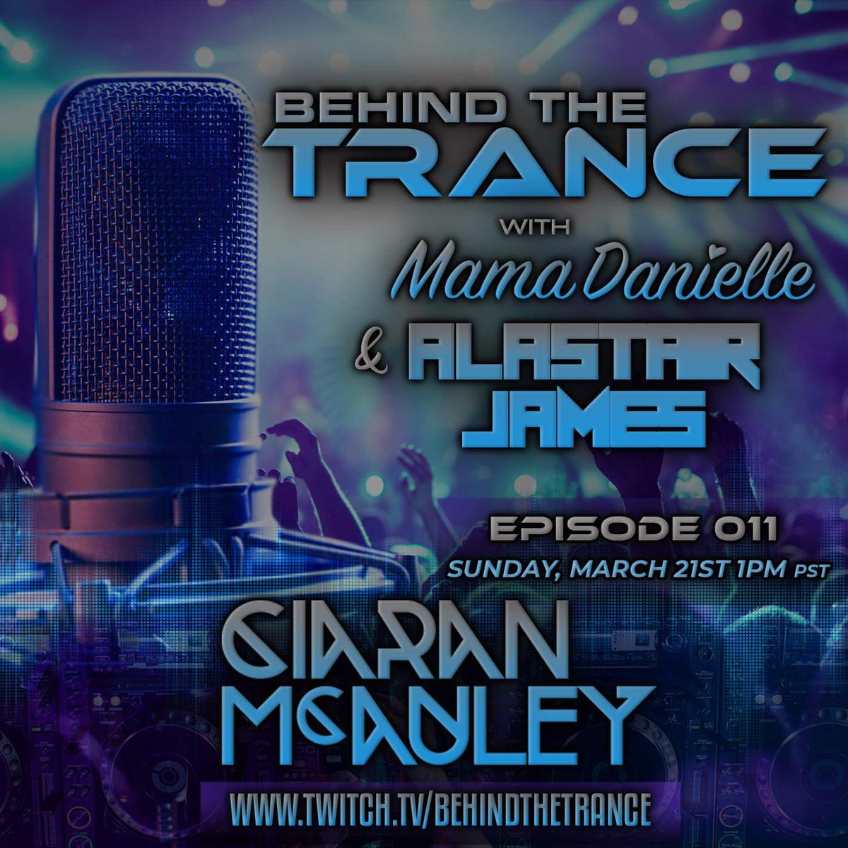 mama_danielle83's tweet photo. Coming in hot this Sunday is another epic interview live on https://t.co/mu5Mv0cJYZ. @DjAlastairJames and I will be interviewing @djciaranmcauley at 1pm PDT so join us!!!
#behindthetrance #mamadanielle #trancefamilyla #trance #twitch https://t.co/dfPIS4IHff