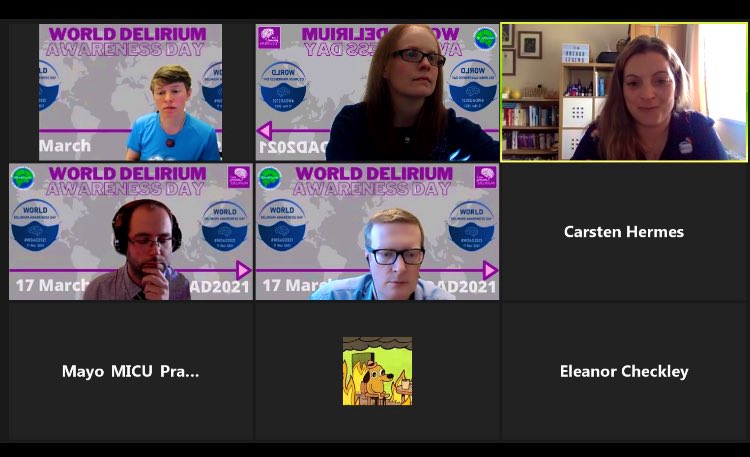 Resus2Runner's tweet photo. It was an honour to be asked to join @minipixie26 @MarkThomHudson @LifeBoatGeek @A_MacLullich on #WorldDeliriumAwarenessDay talking about my experience of ICU delirium. 
Let’s raise awareness and help patients experiencing delirium #WDAD2021 @iDelirium_Aware https://t.co/os7X2doI4h