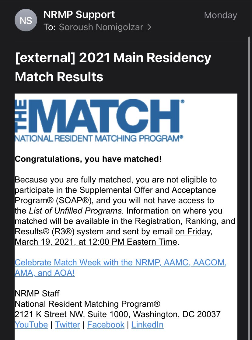 Residency match results