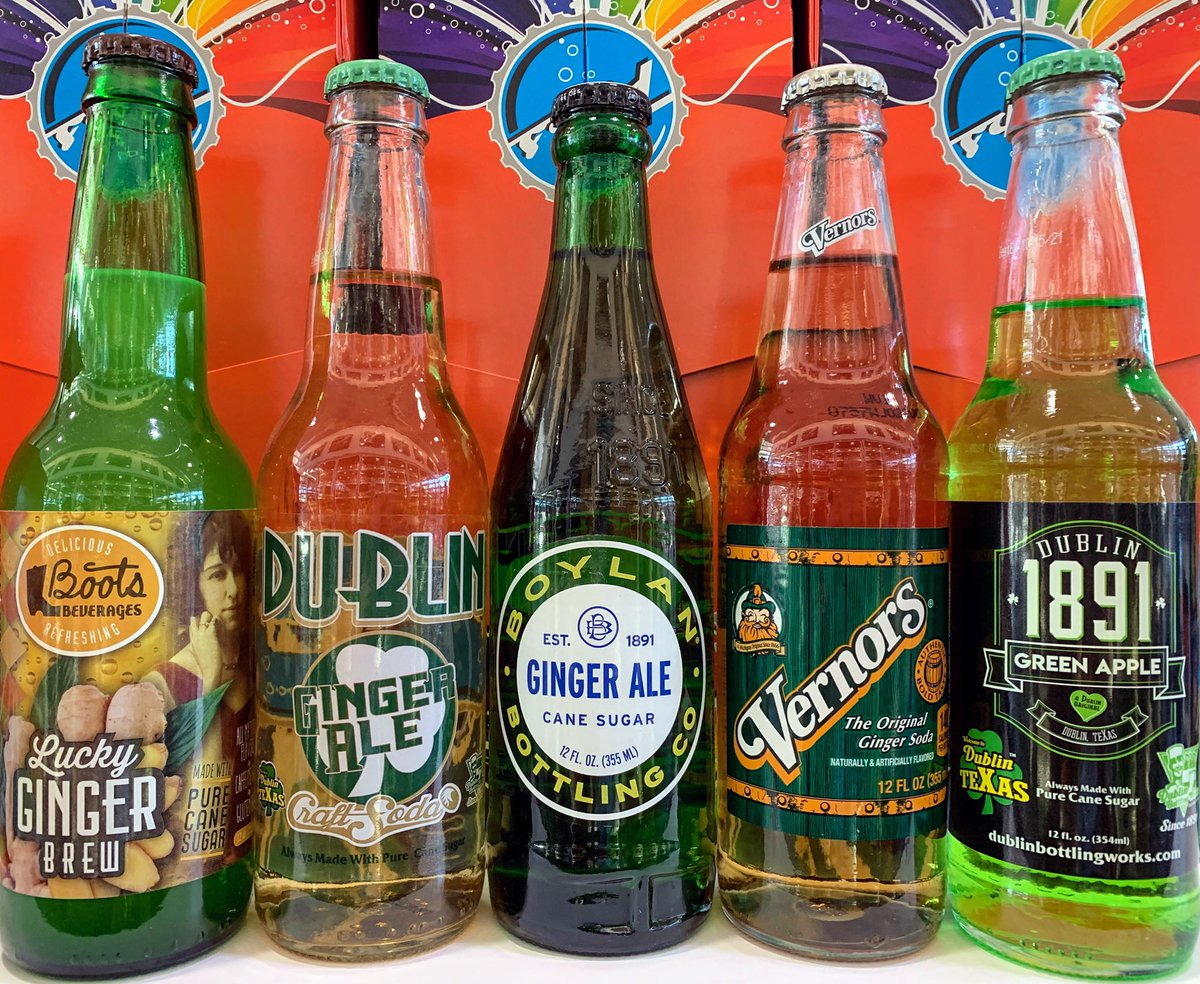 Celebrate St. Patrick’s Day by drinking these green sodas at Pops! 🍀 #pops66 #StPatricksDay #rte66 #soda #pop #green #ginger