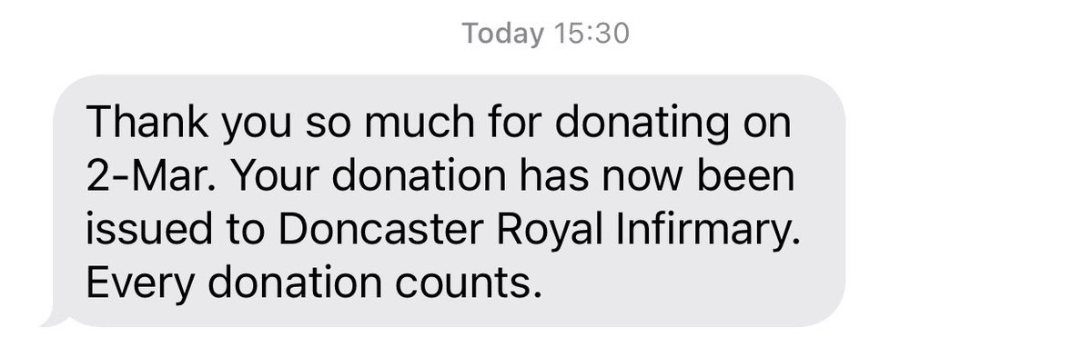 The best kind of texts... 8th donation down and another life potentially saved ❤️ Thank you <a href="/GiveBloodNHS/">NHS Blood Donation 🩸🩹</a>