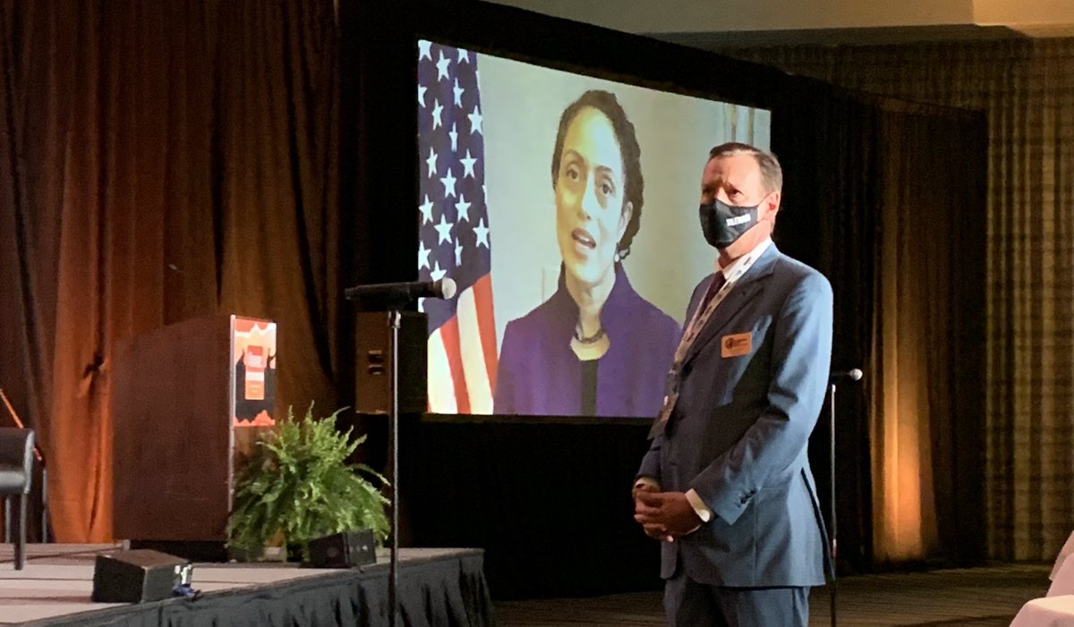 GlobalSOF's tweet photo. It was very cool to hear from Dr. Stacey A. Dixon, the Deputy Director of the National Geospatial-Intelligence Agency, during this morning's Symposium. Even though she attended virtually, she still took the time to answer audience Q&A. #gsofUS #geoint @NGA_geoint https://t.co/LoeklG2IyG