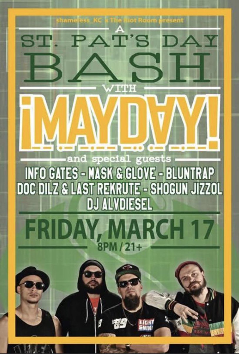 KBfromKC_'s tweet photo. 4 years ago, we got to rock the stage with @MAYDAYMUSIC at @riotroom. Great times. I miss shows. @Wrekonize @ITSBERNZ #RIPinfo https://t.co/p4GlNHpIag