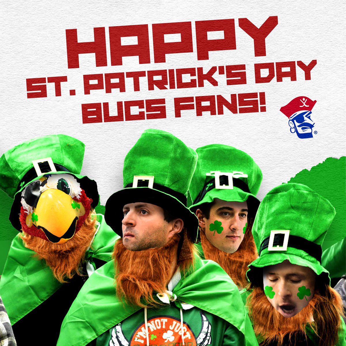 Happy St. Patty’s Day from our coaching staff to you, Bucs fans! ☘️