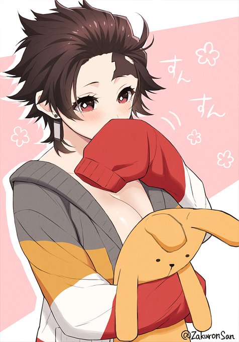 ざくろんさんがTwitterに投稿した竈門炭治郎(鬼滅の刃)のイラスト。