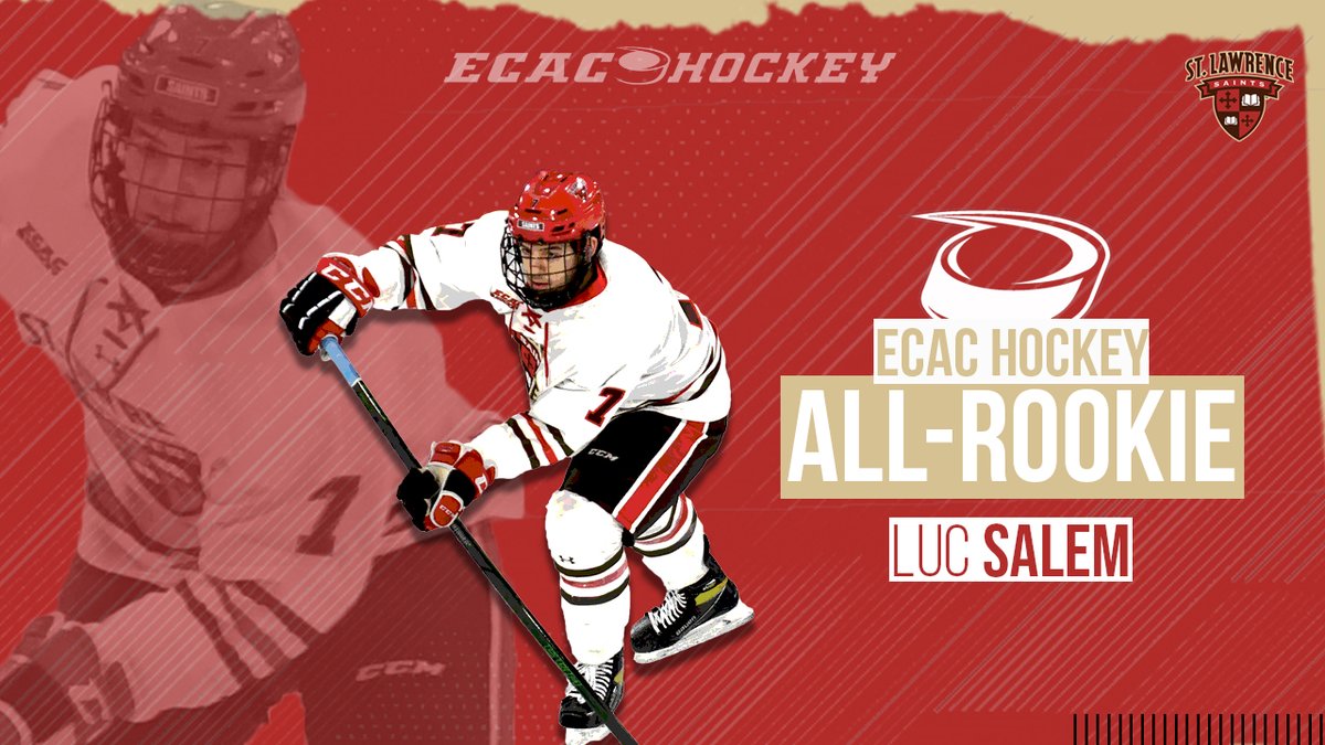 ALL-ROOKIE 🏅

One of the top defensemen in ECAC Hockey, Luc Salem finished the league season with 6️⃣ points, including 3️⃣ goals.

#ECACHockey  |  #HereWeGoSAINTS