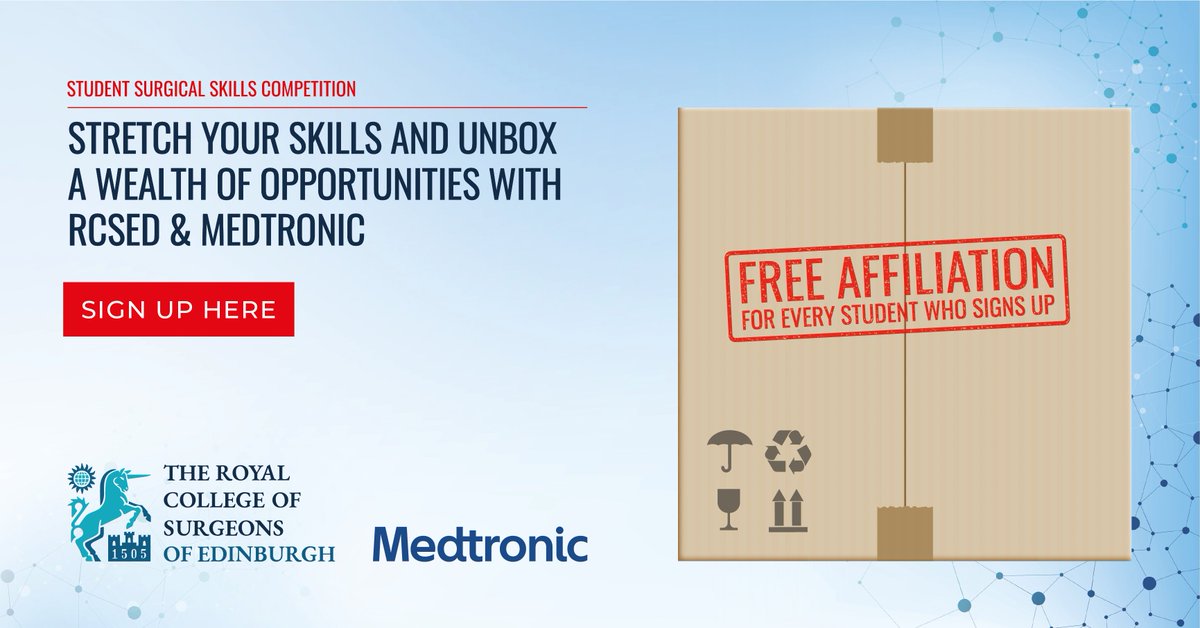 RCSEd's tweet photo. A worldwide pandemic has not stopped RCSEd and Medtronic from encouraging medical students from around the UK to practice and learn new skills – this time in the comfort of their own home! Sign up now: https://t.co/EU73OMsQTv
#surgical #skills #competition #medical #student https://t.co/Rb8CcprxXP