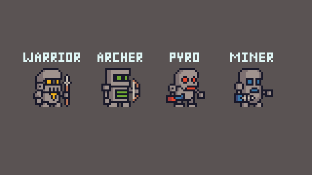 PixelForgeGames's tweet photo. More new sprites for #RogueFableIII update 1.37. 

This time clockworks from The Iron Forge. The update has taken longer then expected but is basically a complete rework of the 3 end game branch zones: Iron Forge, Arcane Tower, and Crypt.

#roguelike #indiedev #pixelart #gamedev https://t.co/Ryu1yNHJjG