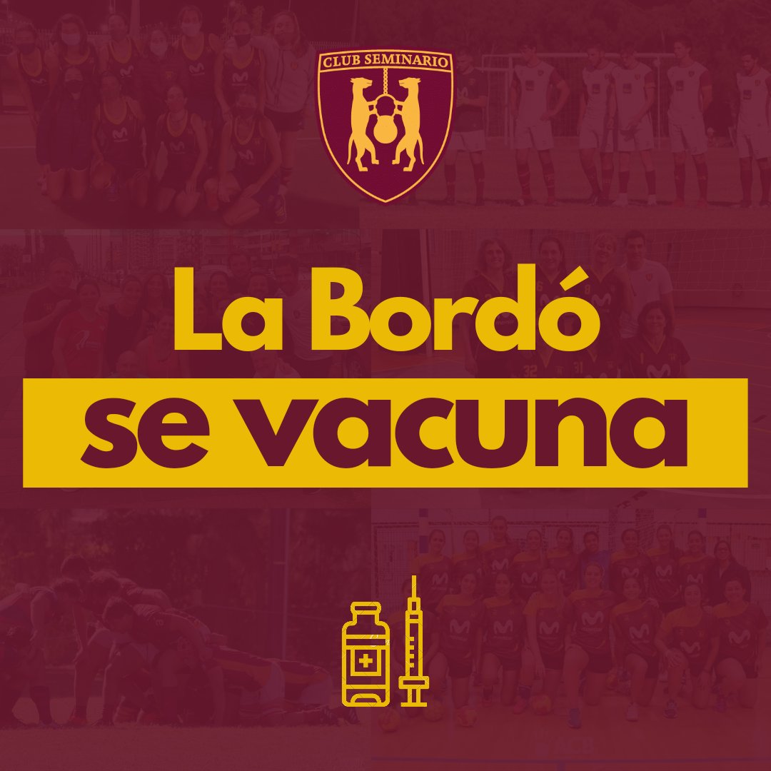 clubseminariouy's tweet photo. Por el deporte, por las familias del Club y por el país entero: #LaBordóSeVacuna.

Vacunarse es un acto de responsabilidad, de generosidad y de compromiso con la salud pública. 
Ingresá a https://t.co/f4jQuxTuB8, informate sobre cuándo podés agendar tu vacuna y ¡anotate!
(Sigue) https://t.co/awbvaJ31Yo