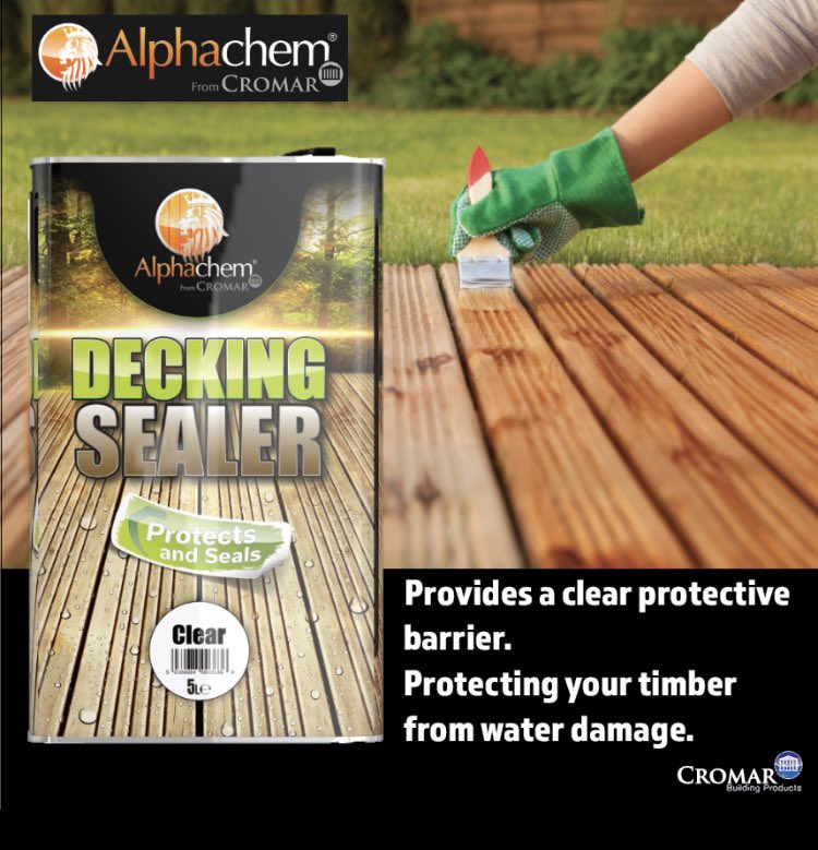 Decking sealer also repels moisture and helps protect the timber whilst allowing the wood to breathe. Perfect for sealing and protecting all timber decking.
#decking #sealer #nowaterdamage #cromarbuildingproducts #alphachem